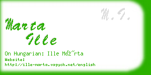 marta ille business card